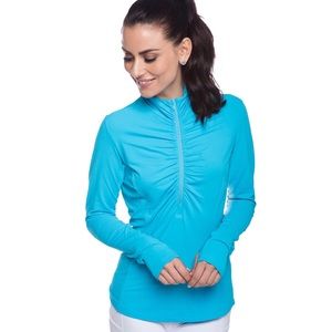 Ibkul Women’s Long Sleeve Ruched Top